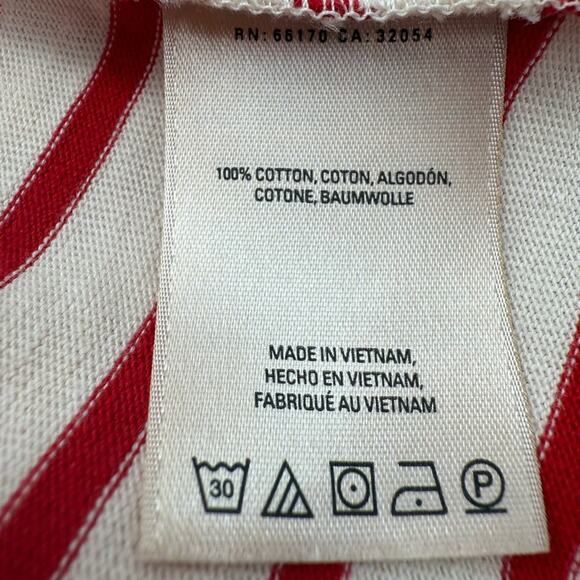 ANTHROPOLOGIE Maeve Striped Red and White One-Shoulder Dress Size Medium - Picture 7 of 11